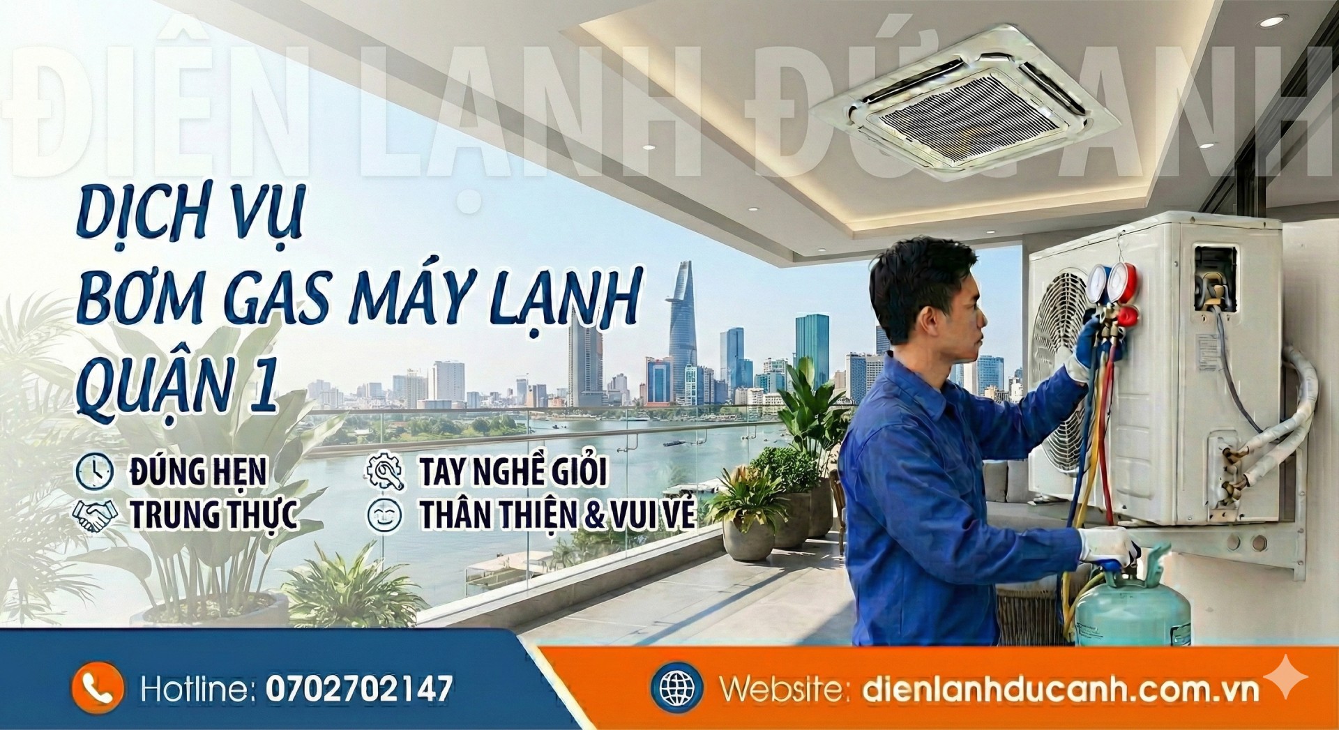 Dịch vụ bơm Gas máy lạnh Quận 1