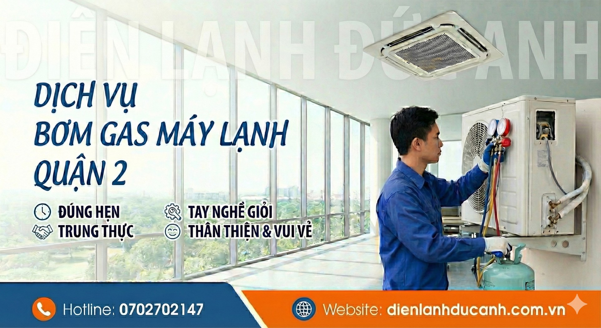 Dịch vụ bơm Gas máy lạnh Quận 2