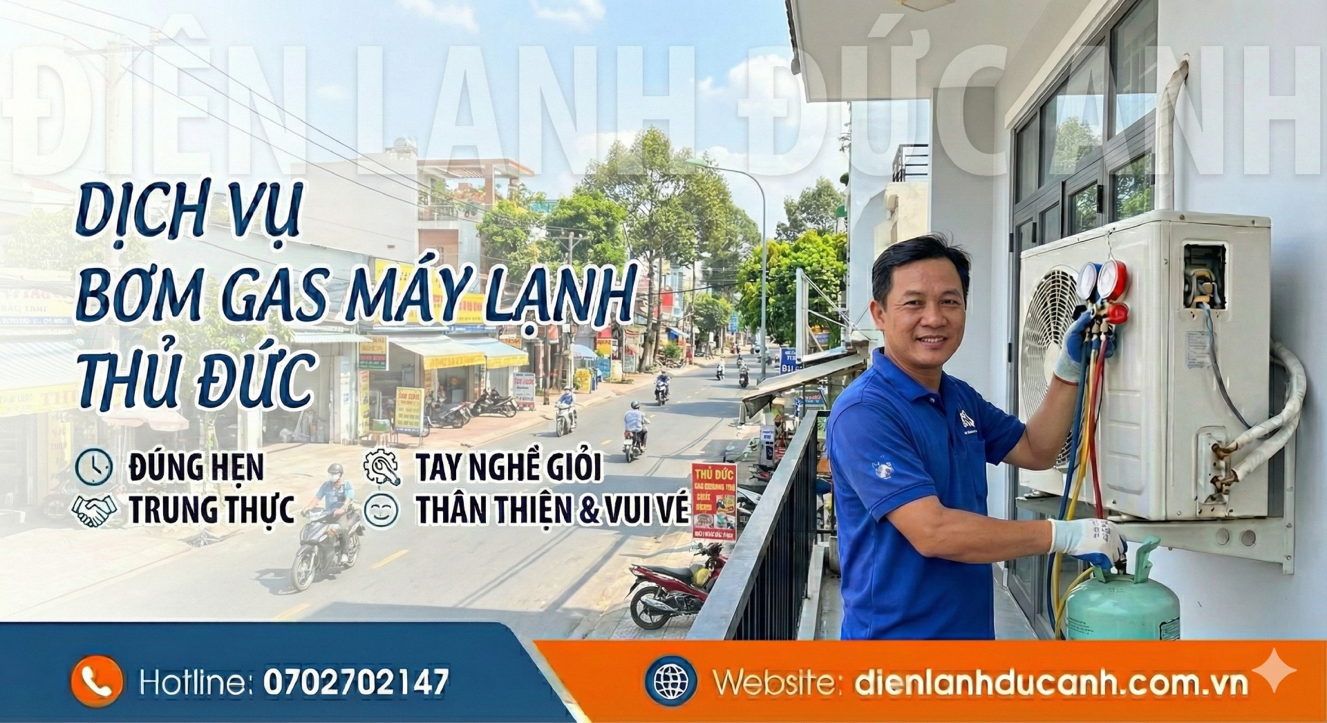 Dịch vụ bơm Gas máy lạnh Thủ Đức