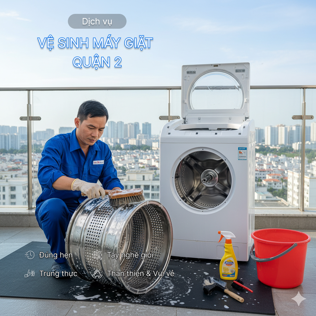 Dịch vụ vệ sinh máy giặt Quận 2